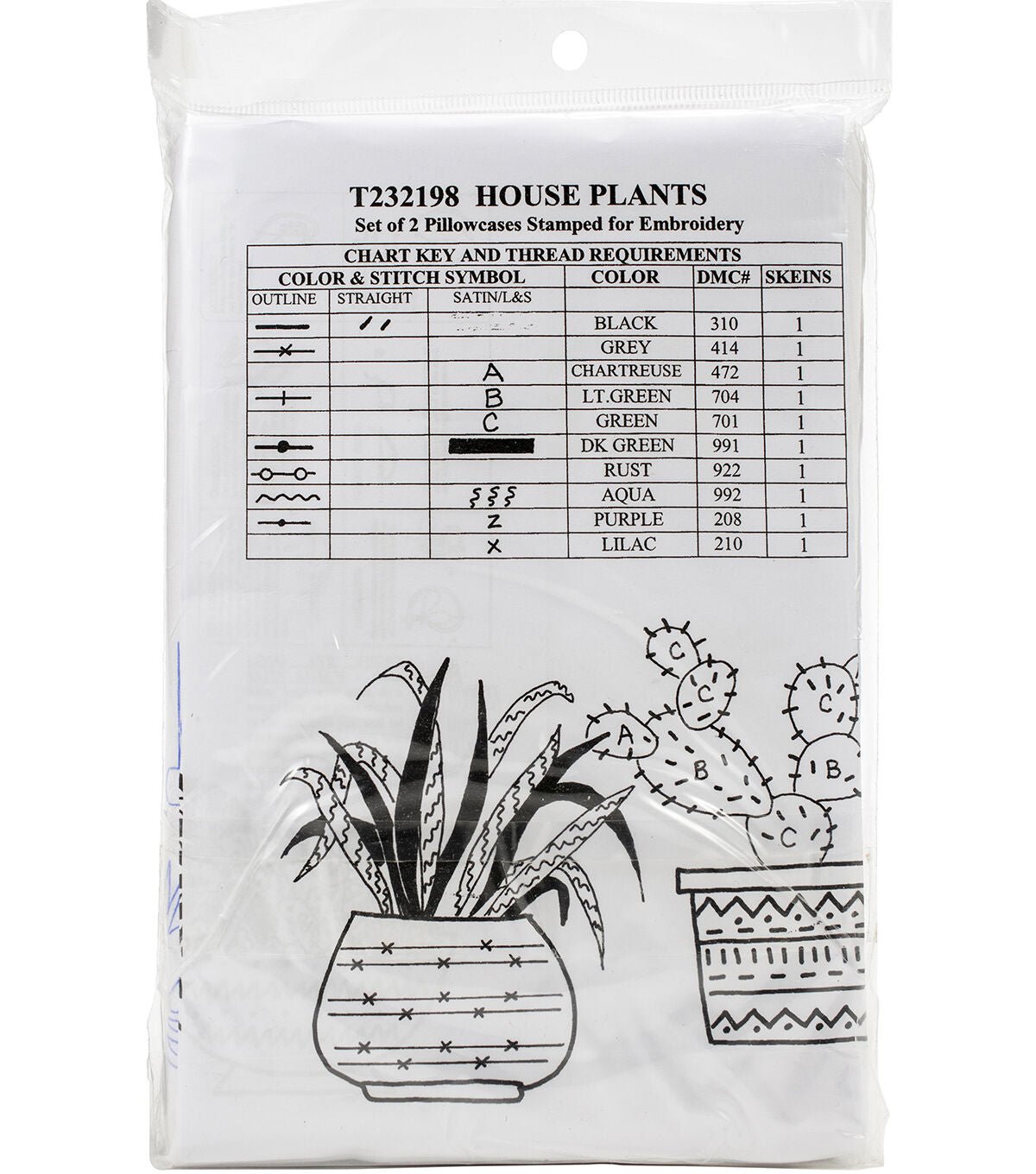 Tobin 30 x 20 House Plants Embroidery Pillowcases 2pk - Image 2