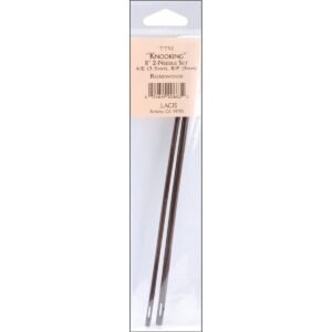 Knooking Needles 8 2 Pkg 4/E (3.5mm)&8/F (5mm) Rosewood