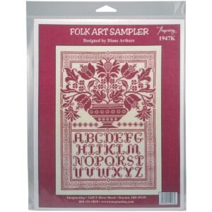 Imaginating 10 x 15 Folk Art Sampler Counted Cross Stitch Kit