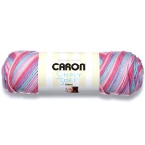 Caron Simply Soft Stripes 235yds Worsted Acrylic Yarn