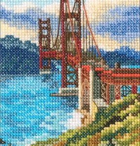 RTO 3.5 x 5 Golden Gate Bridge Counted Cross Stitch Kit