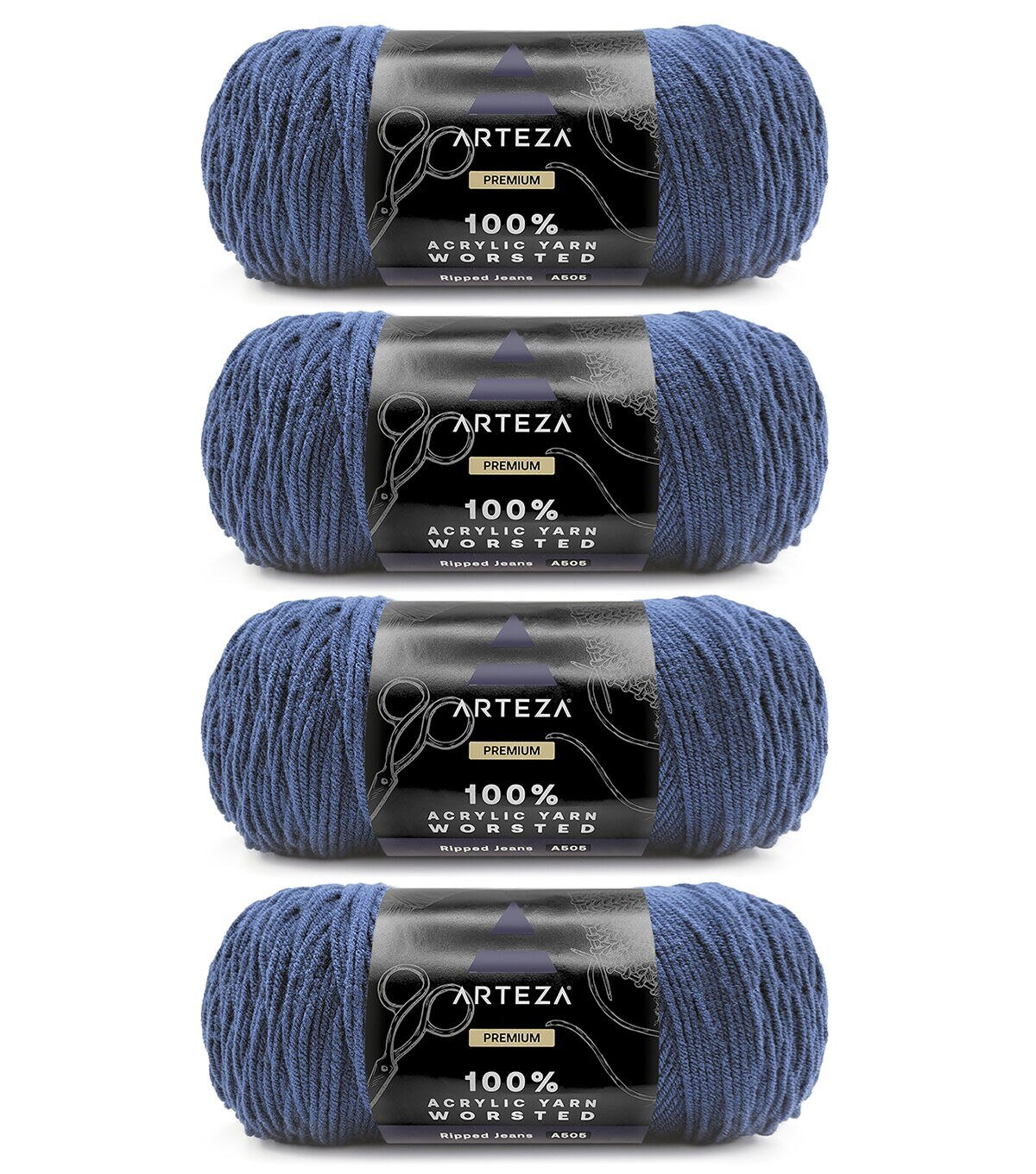 Arteza Premium 359yds Worsted Acrylic Yarn 4 Bundle
