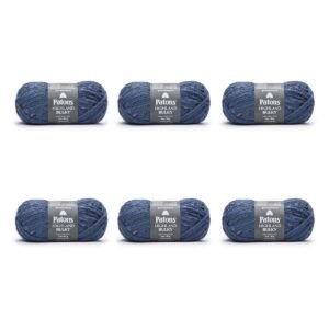 Patons Highland Tweeds 71yds Super Bulky Wool Blend Yarn 6 Bundle
