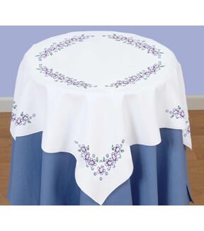 Jack Dempsey 35 Lavender Stamped Perle Edge Table Topper - Image 3