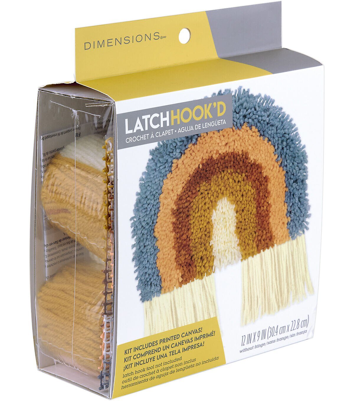 Dimensions Rainbow Fringe Latch Hook Kit 12 x 9 - Image 3