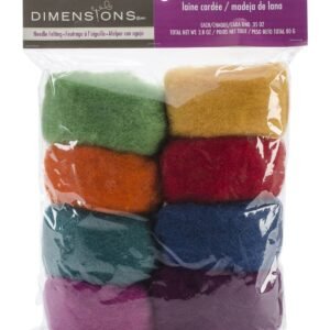 Dimensions 2.8oz Feltworks Rainbow Wool Roving Value Pack
