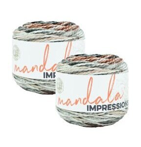 Lion Brand Mandala Impressions 164yds Bulky Acrylic Yarn 2 Bundle