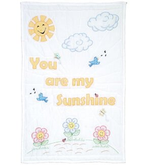 Jack Dempsey 40 x 60 You are My Sunshine Stamped Crib Quilt Top - Image 2