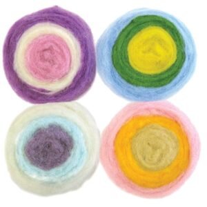 Dimensions 12ct Pastel Needle Felting Wool Roving Rolls