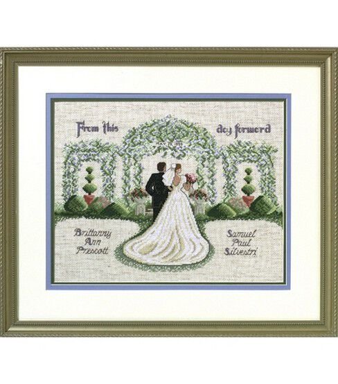 Janlynn 14 x 11 From This Day Forward Counted Cross Stitch Kit