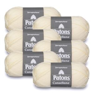 Patons Canadiana Worsted Acrylic Yarn 6 Bundle