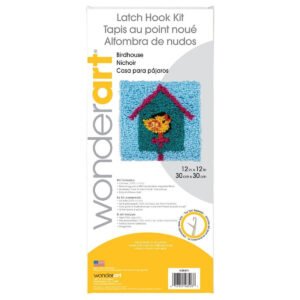 Wonderart Latch Hook Kit Bird House 12x12