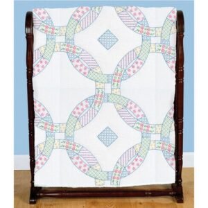 Jack Dempsey Needle Art 18 Wedding Rings Stamped Quilt Blocks 6pk